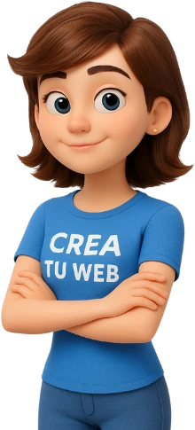 Mascota de WebHostChile con la remera Crea Tu Web