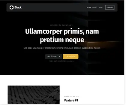 Plantilla web Black para Corporativo
