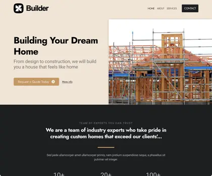 Plantilla web Builder para Constructora